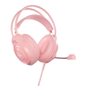 Audífonos Gamer XTech Khione Jack 3.5mm, LED Multicolor, Rosado