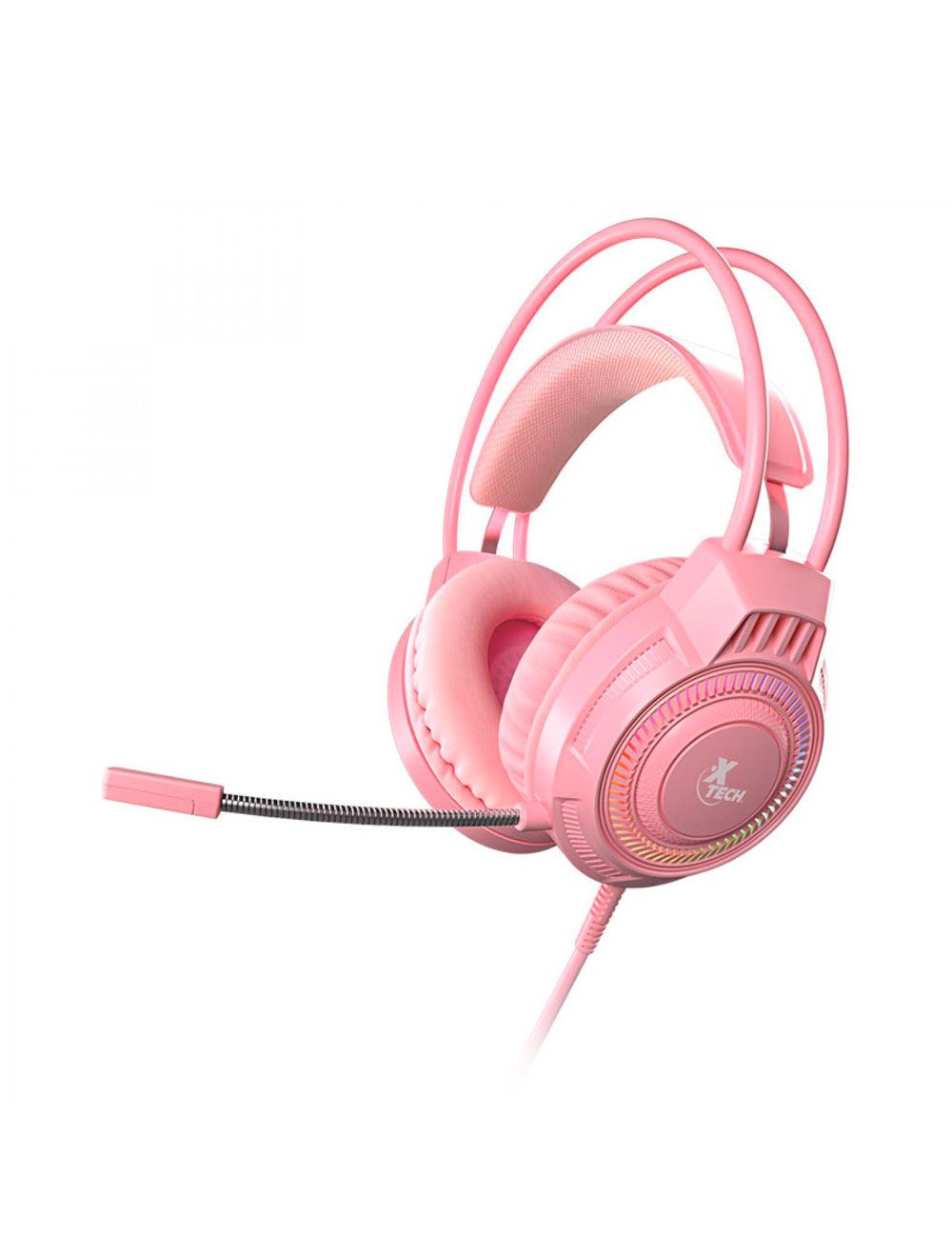 Audífonos Gamer XTech Khione Jack 3.5mm, LED Multicolor, Rosado - Imagen 2