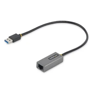 StarTech.com Adaptador USB a Ethernet, USB 3.0 a Ethernet Gigabit de 10/100/1000 para Portátiles, con Cable Incorporado de 30cm, Adaptador USB a RJ45, Adaptador NIC, Adaptador de Red USB (USB31000S2)
