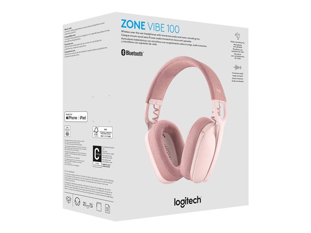 Zone Vibe 100 Auriculares Inalámbrico Diadema Llamadas/Música Bluetooth Rosa