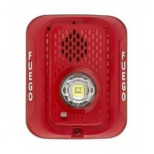 Sirena Honeywell Estroboscopica 2 Hilos Interior para Pared Luz LED, Colo Rojo