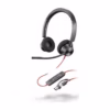 Audífonos Poly Blackwire 3320, Certificación Ms Teams, USB-C, Adaptador USB-A