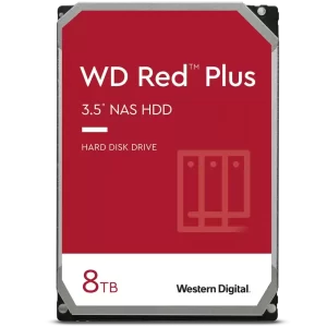 Disco Duro WD Red Plus NAS 8TB, 5640 RPM, Caché de 256 MB, 3.5", SATA 6 Gb/s