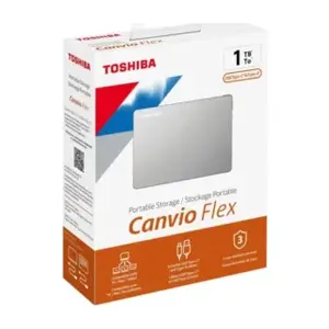 Disco Externo Toshiba Canvio Flex 1TB USB 3.0, Mac/Pc, Silver