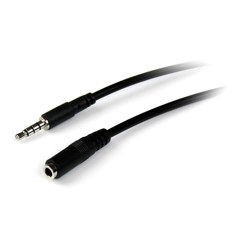 Cable Extensión StarTech.com MUHSMF2M Audífonos 3.5 mm 4 Posiciones 2 m