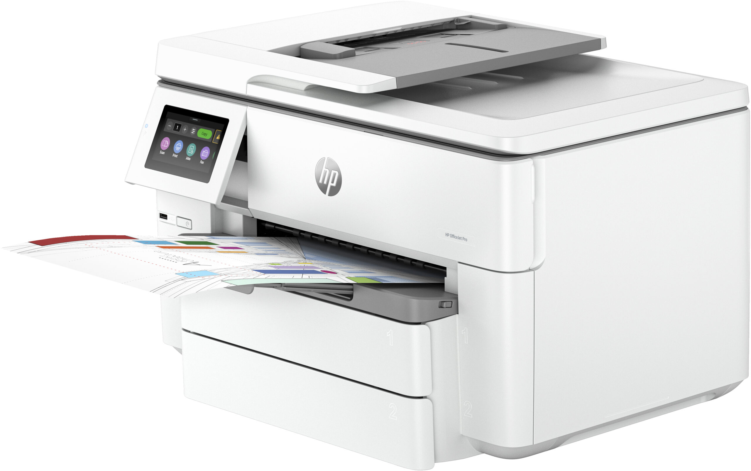 Impresora Multifuncional HP Officejet Pro 9730, Tinta Color, 34ppm, 1200dpi, Wi-Fi/USB/Ethernet - Imagen 2