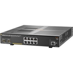 Switch HPE Aruba 2930F 8G PoE+ 2SFP+, 8 x 10/100/1000, 10 Gigabit SFP+, montaje en rack, Gestionado