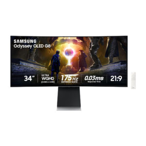 Monitor Gaming Samsung Odyssey OLED G8 34" UltraWide QHD Curvo, HDMI, DP, USB-C, USB 3.2 Gen 1