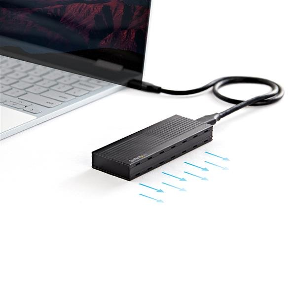 Cofre StarTech M2E1BMU31C para unidades M.2 SSD o NVMe, USB-C, Aluminio, Negro - Imagen 6