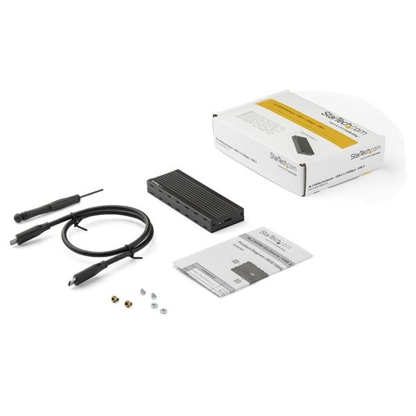 Cofre StarTech M2E1BMU31C para unidades M.2 SSD o NVMe, USB-C, Aluminio, Negro - Imagen 9