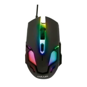 Mouse Gamer LvlUp Vertex 5 botones, 3.200 dpi, LED Multicolor, Negro