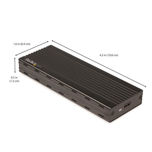 Cofre StarTech M2E1BMU31C para unidades M.2 SSD o NVMe, USB-C, Aluminio, Negro - Imagen 7