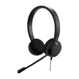 Jabra Evolve 20 Duo MS USB-C/A – Auriculares Estéreo con Micrófono y Cancelación de Ruido