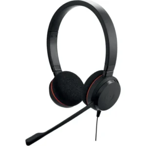 Jabra Evolve 20 Duo MS USB-C/A – Auriculares Estéreo con Micrófono y Cancelación de Ruido