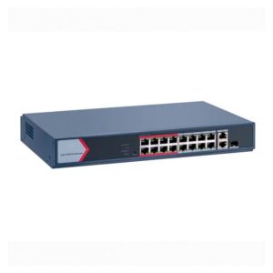 Switch PoE Hikvision DS-3E1318P-EI, 16 Puertos 100Mbps, 2 Combo Gigabit, 230W, IP Extendido