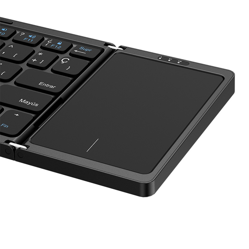 Teclado Klip Xtreme KCK-650S-BK, Inalámbrico Plegable con Panel Táctil, Bluetooth 5.0, Español - Imagen 2