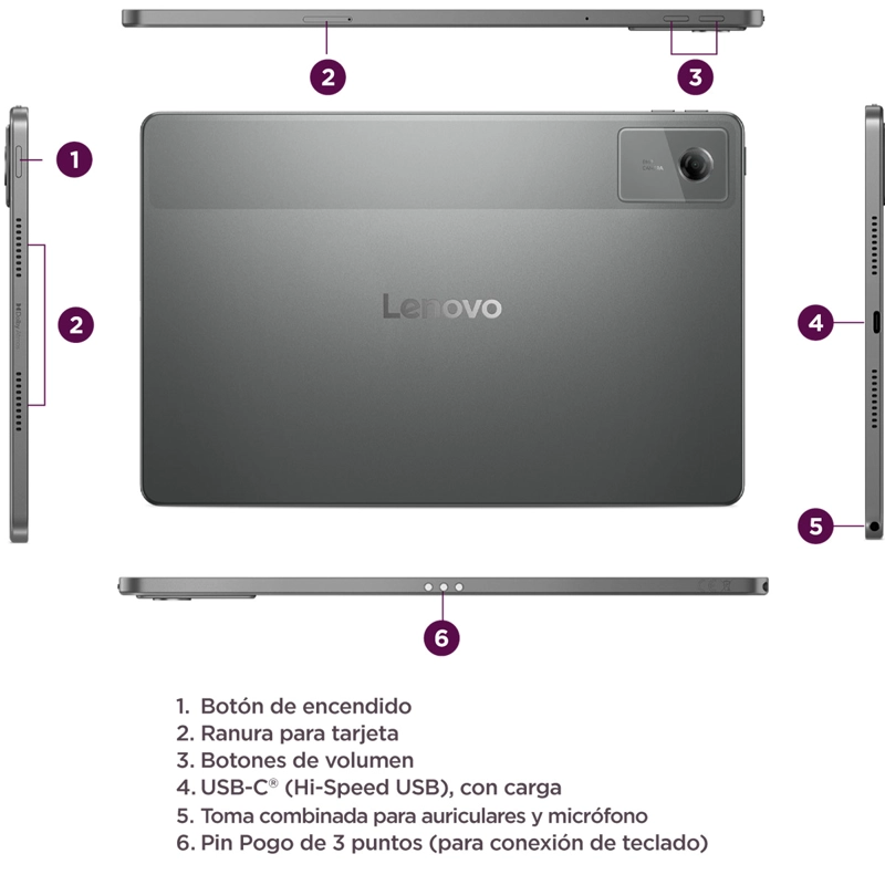Tablet Lenovo IdeaTab 11" 2K (MediaTek Dimensity 6300) 8GB RAM 128GB internos Wifi + Folio + Pen, Luna Grey - Imagen 9