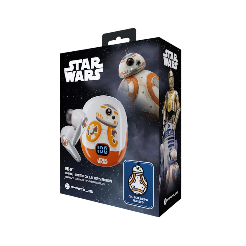 Audífonos Primus PWH-S250B8 Star Wars TWS Audífonos, BT 5.4, Dongle US