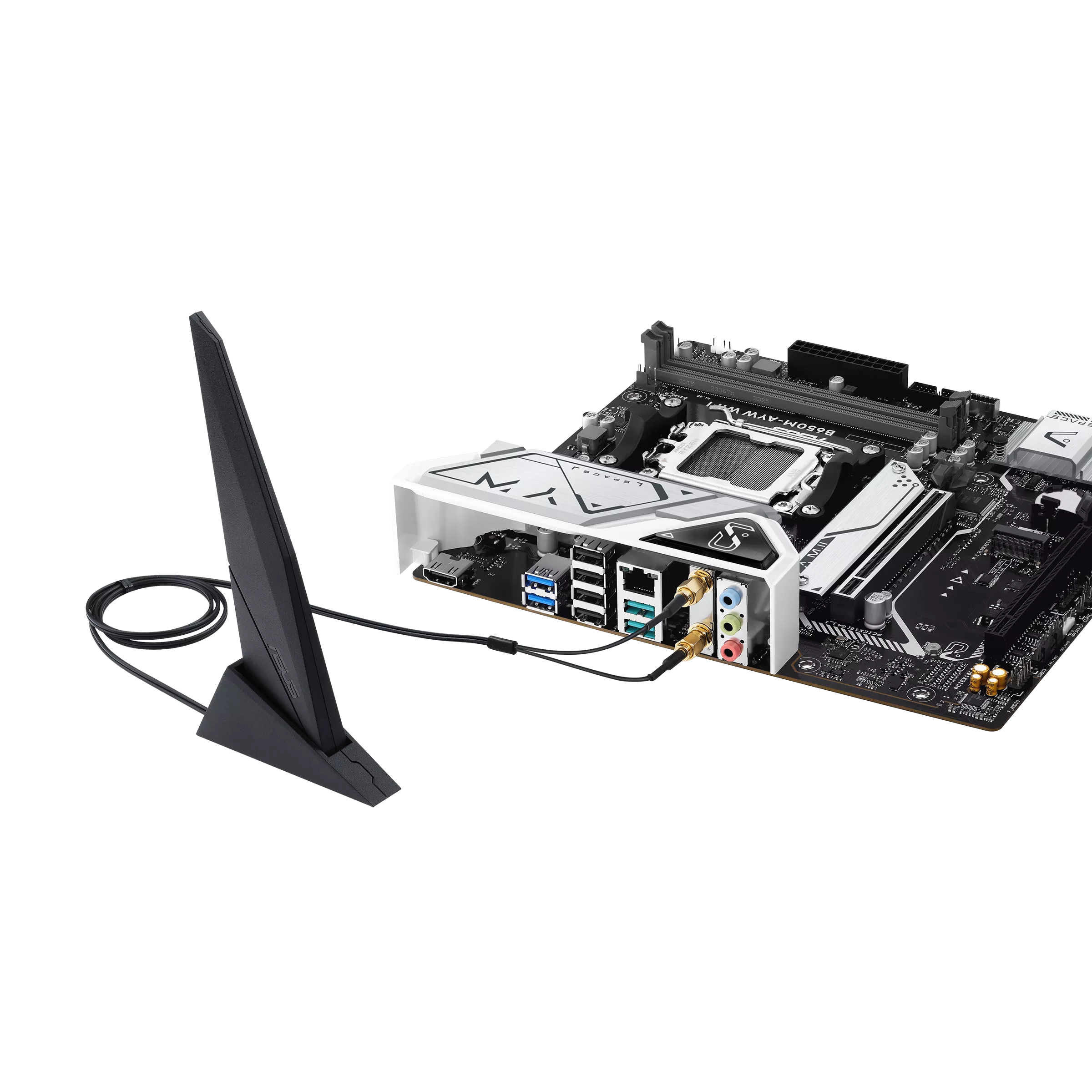 Placa Madre ASUS B650M-AYW WiFi, Socket AM5, 2x DDR5, 2x NVMe, Wi-Fi 6, 2.5 GbE, Micro-ATX - Imagen 6