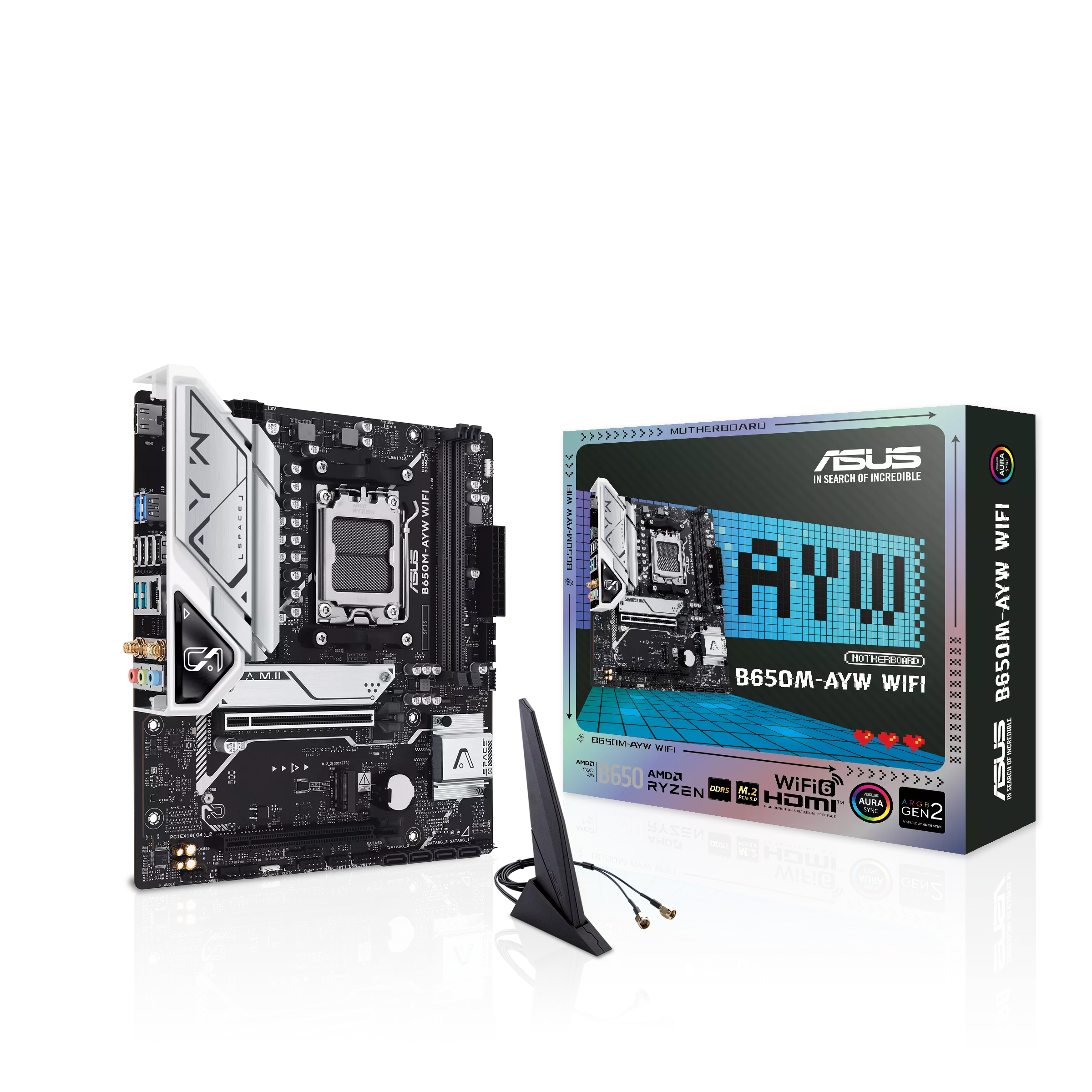 Placa Madre ASUS B650M-AYW WiFi, Socket AM5, 2x DDR5, 2x NVMe, Wi-Fi 6, 2.5 GbE, Micro-ATX - Imagen 8