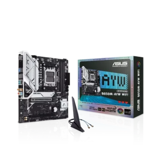 Placa Madre ASUS B650M-AYW WiFi, Socket AM5, 2x DDR5, 2x NVMe, Wi-Fi 6, 2.5 GbE, Micro-ATX