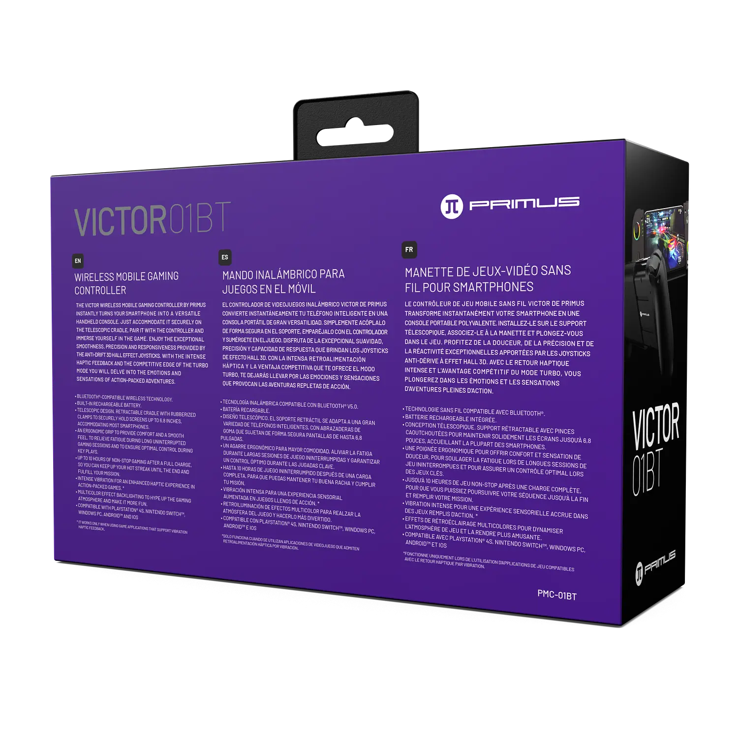 Control Bluetooth Primus VICTOR01BT PMC-01BT para Smartphone, Compatible iOS y Android, Negro - Imagen 13