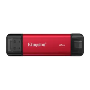 Unidad de Estado Sólido Externa Ultra-Compacta SSD Portátil Kingston Dual Portable 2TB USB-C / USB-A, USB 3.2 Gen 2 (1050MB/s), Carcasa Metálica