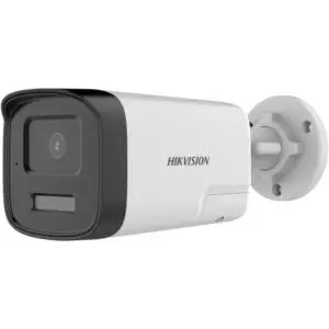 Cámara Hikvision DS-2CE17D0T-LXTS 2MP Bullet Audio Bidireccional Sirena 2.8mm IP67