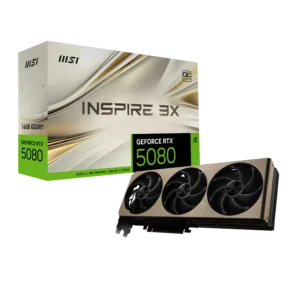 Tarjeta de Video MSI NVIDIA GeForce RTX 5080 INSPIRE 3X OC, 16GB GDDR7, 256-bit, PCIe 5.0