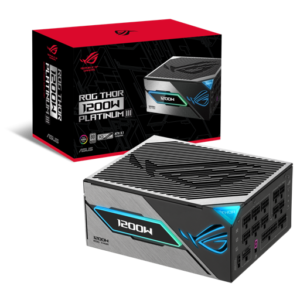 Fuente de Poder ASUS ROG Thor 1200W Platinum III, Pantalla OLED, Full Modular, ATX 3.1, Aura Sync
