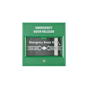 Pulsador de Emergencia de Rotura de Cristal Hikvision DS-K7PEB Verde