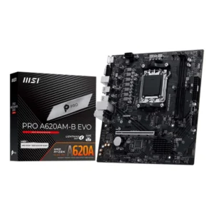 Placa Madre MSI PRO A620AM-B EVO, Socket AM5, 2x DDR5, 1x M.2, 2.5GbE, m-ATX