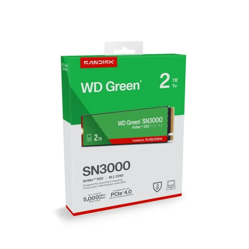 Disco SSD Western Digital Green SN3000 2 TB NVMe PCIe 4.0 M.2 2280 5000MB/s WDS200T4G0E - Imagen 5