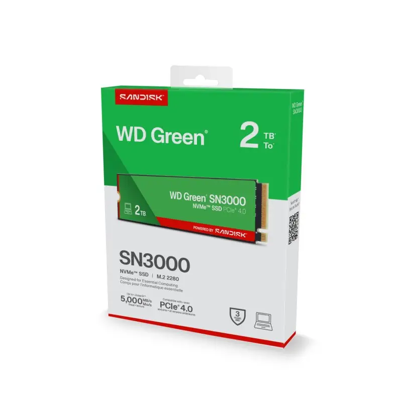 Disco SSD Western Digital Green SN3000 2 TB NVMe PCIe 4.0 M.2 2280 5000MB/s WDS200T4G0E - Imagen 6