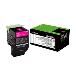 Tóner Lexmark 70C8HM0 Magenta Rendimiento 3.000 Páginas 70C8HM0