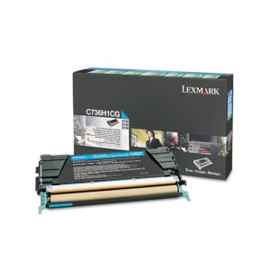 Tóner Cyan Alto Rendimiento Lexmark 10K Páginas C736H1CG