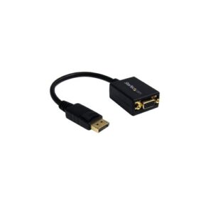 Adaptador Conversor Activo de Video StarTech.com DisplayPort a VGA (DP2VGA2) – Resolución 1920x1200 / 1080p, Conector DP Macho con Pestillos a HD15 Hembra, Color Negro