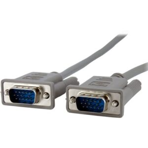 Cable de Video Coaxial VGA Premium StarTech.com 1.8m (MXT101MM) – Monitor HD15 Macho a Macho, Doble Filtro de Ferrita, Triple Coaxial de 75 Ohmios, Color Gris