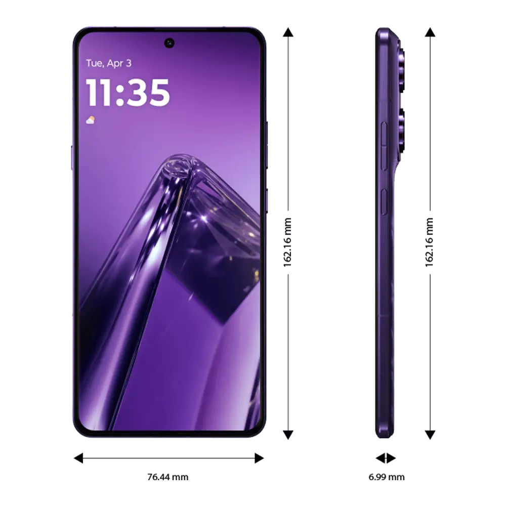 Celular Motorola Signature Swarovski 5G OLED 6.8” 12GB RAM 512GB internos, Pantone Violet Indigo, Brilliant Collection, Cristales Swarovski Incrustados, - Imagen 10