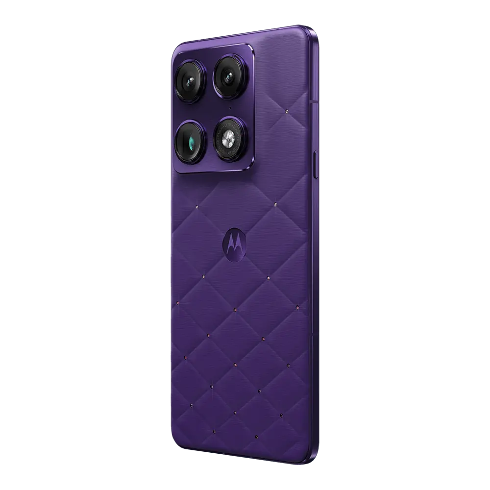 Celular Motorola Signature Swarovski 5G OLED 6.8” 12GB RAM 512GB internos, Pantone Violet Indigo, Brilliant Collection, Cristales Swarovski Incrustados, - Imagen 7