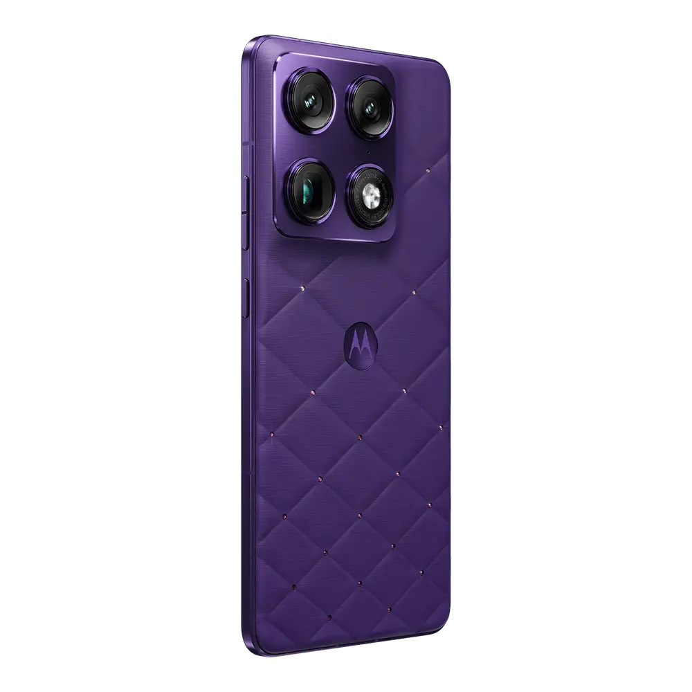 Celular Motorola Signature Swarovski 5G OLED 6.8” 12GB RAM 512GB internos, Pantone Violet Indigo, Brilliant Collection, Cristales Swarovski Incrustados, - Imagen 8