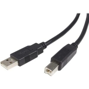 Cable USB 2.0 StarTech de Alta Velocidad Tipo A a Tipo B (1.8 metros) – Conductores de Cobre 24/28 AWG, Negro