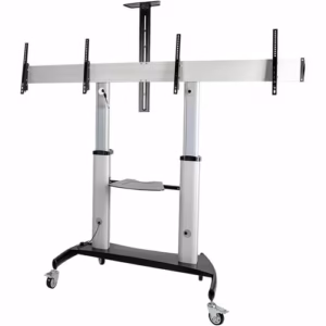 Carrito de TV Móvil Doble StarTech STNDMTVDUO, Para Dos Pantallas de 37" a 60", Ajuste de Altura, Inclinación, 2 Estantes