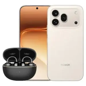 KIT Celular HONOR 600 Pro 5G, Pantalla AMOLED 120Hz, Procesador Snapdragon de Alta Gama, 12GB RAM, 512GB, Dorado Platino / Platinum Gold + Audífonos Inalámbricos Honor Earbuds 2 Pro