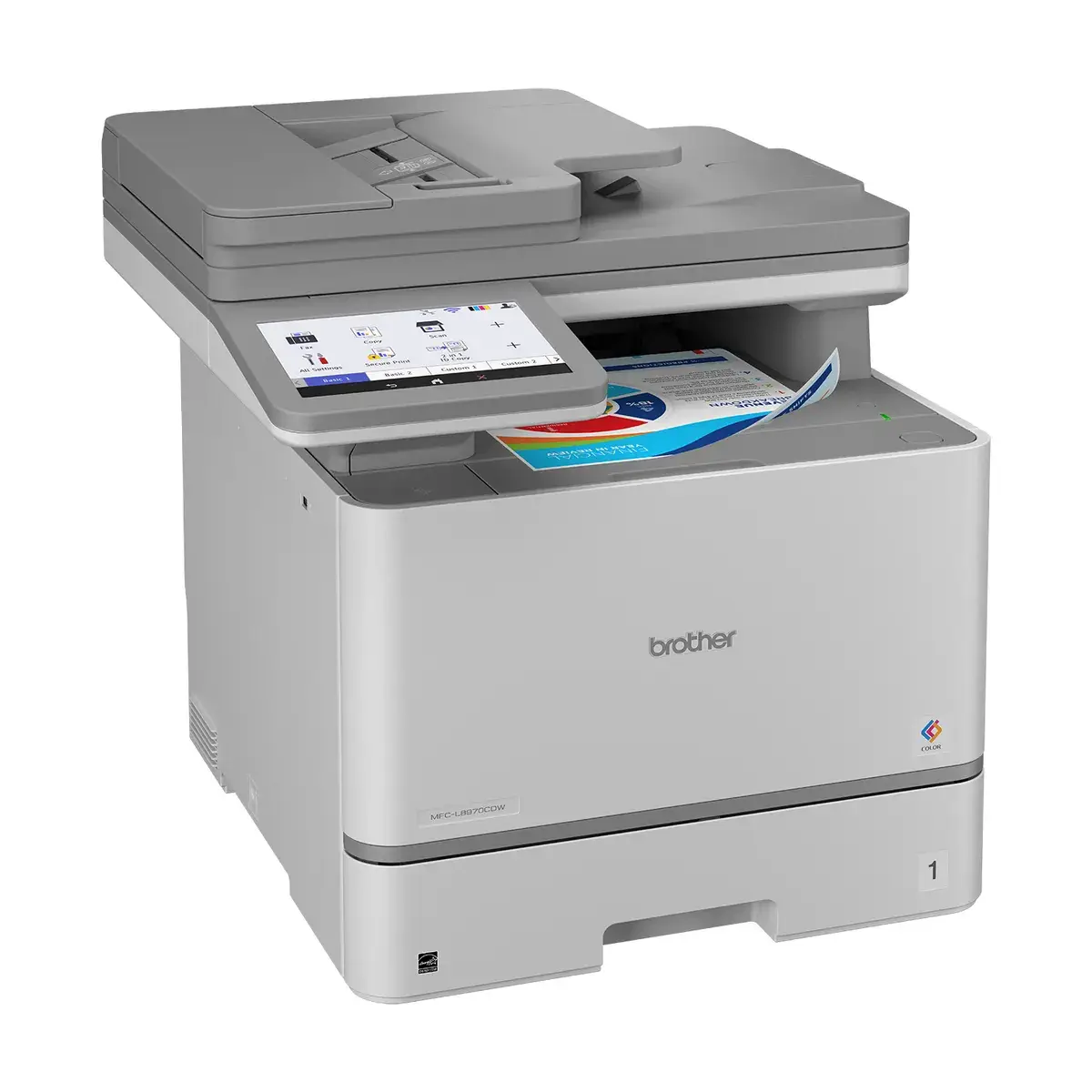 Impresora Multifuncional Láser Color Brother MFC-L8970CDW, 33 ppm, Dúplex Automático, Red Gigabit, Wi-Fi Dual Band, ADF de 80 Hojas con Escaneo Dúplex de Un Solo Paso, Pantalla Táctil de 7" - Imagen 3