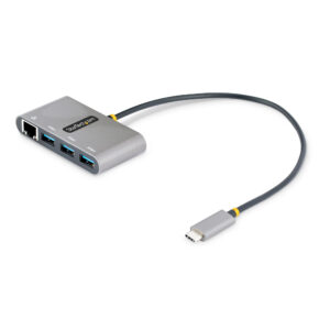 Base para portátiles y replicadores de puertos StarTech.com Hub Adaptador USB-C con Ethernet de 3 Puertos