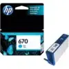 Cartucho de Tinta HP 670 Cian Original Tinta HP 670 Cian ORIGINAL