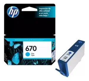 Cartucho de Tinta HP 670 Cian Original Tinta HP 670 Cian ORIGINAL