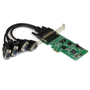 Tarjeta y adaptadores de interfaz PCIe de 4 Puertos RS232 y RS485 StarTech