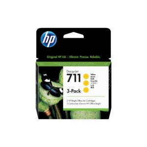 Tinta HP 711 Pack de 3 Amarillo 29 ml ORIGINAL